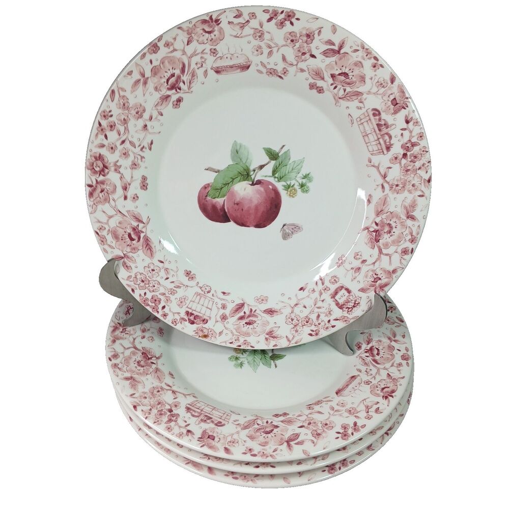 4 Pfaltzgraff Delicious Dinner Plates Discontinued Replacement Vintage 11"